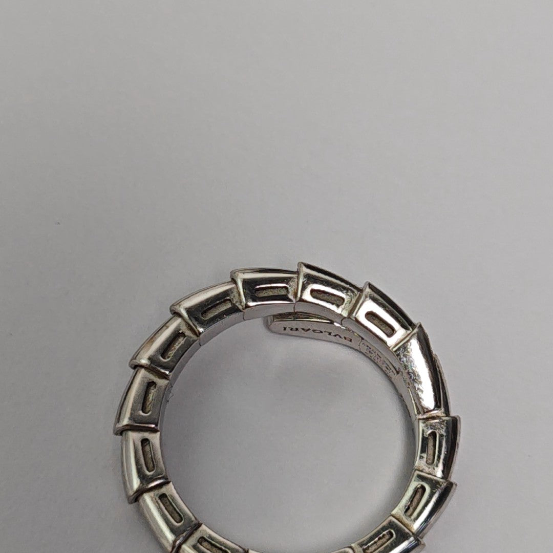 SERPENTI 18k White Gold Silver Ring EU 49