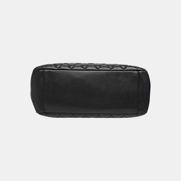 CHANEL GST Large Quilted Grained Calfskin Black