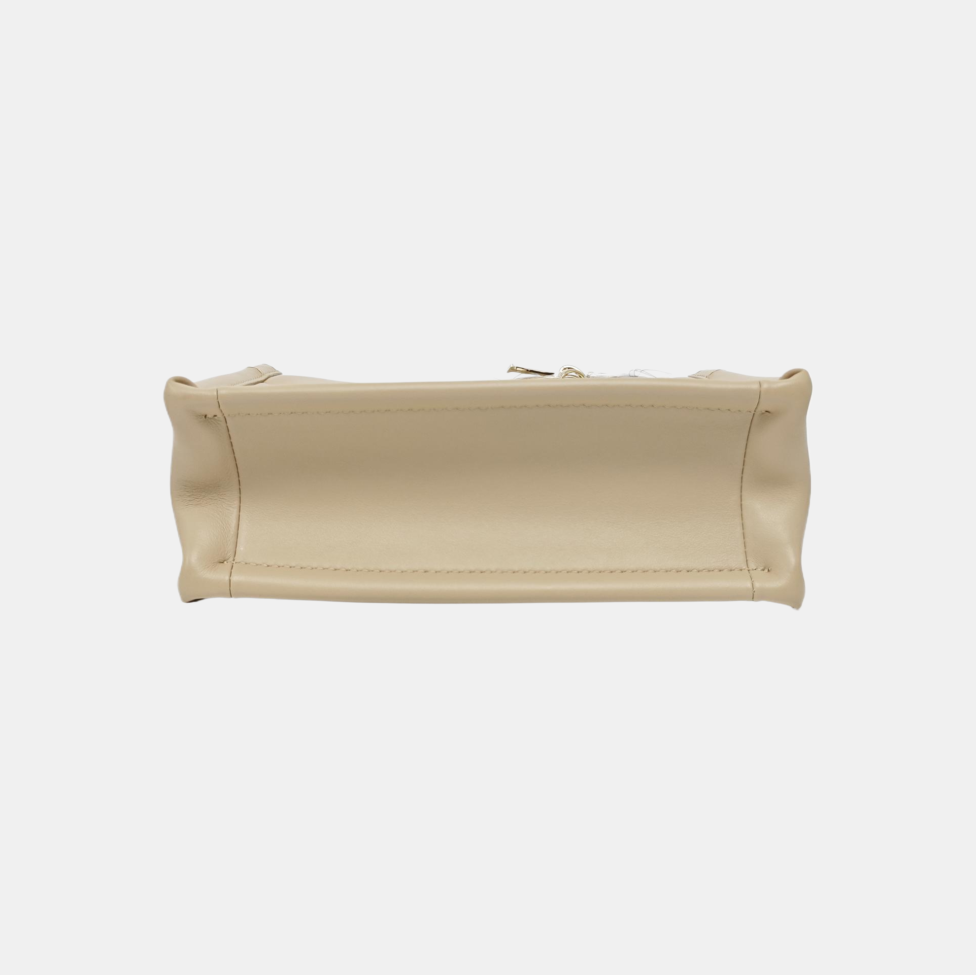 Book Tote Mini Cannage Calfskin Beige