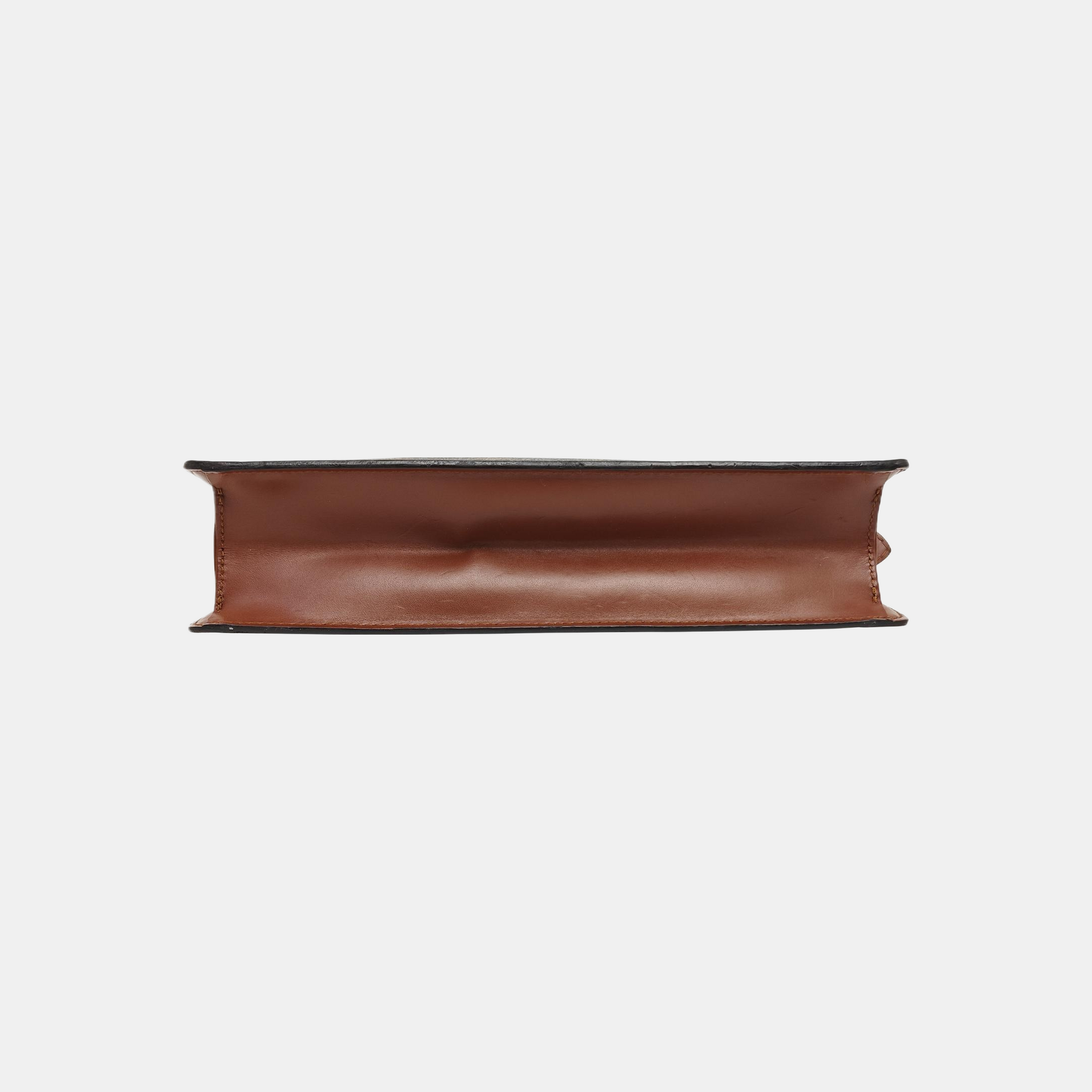Monogram Coated Canvas Clutch Brown