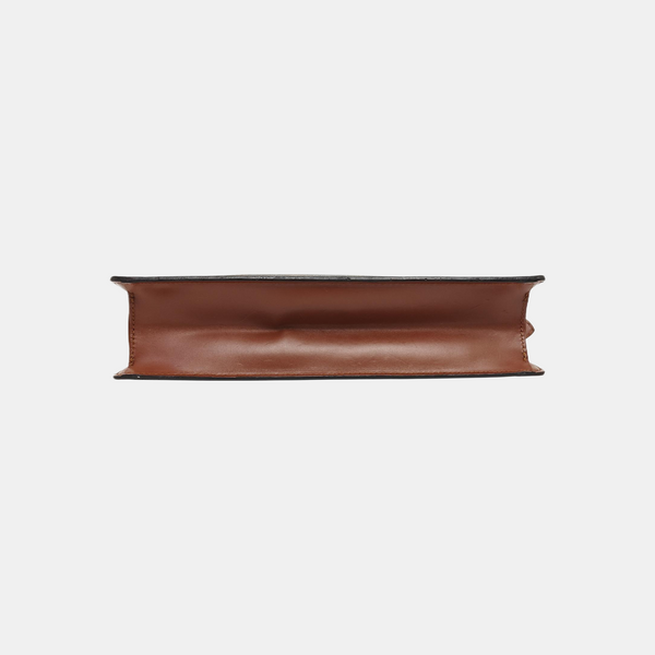 Monogram Coated Canvas Clutch Brown