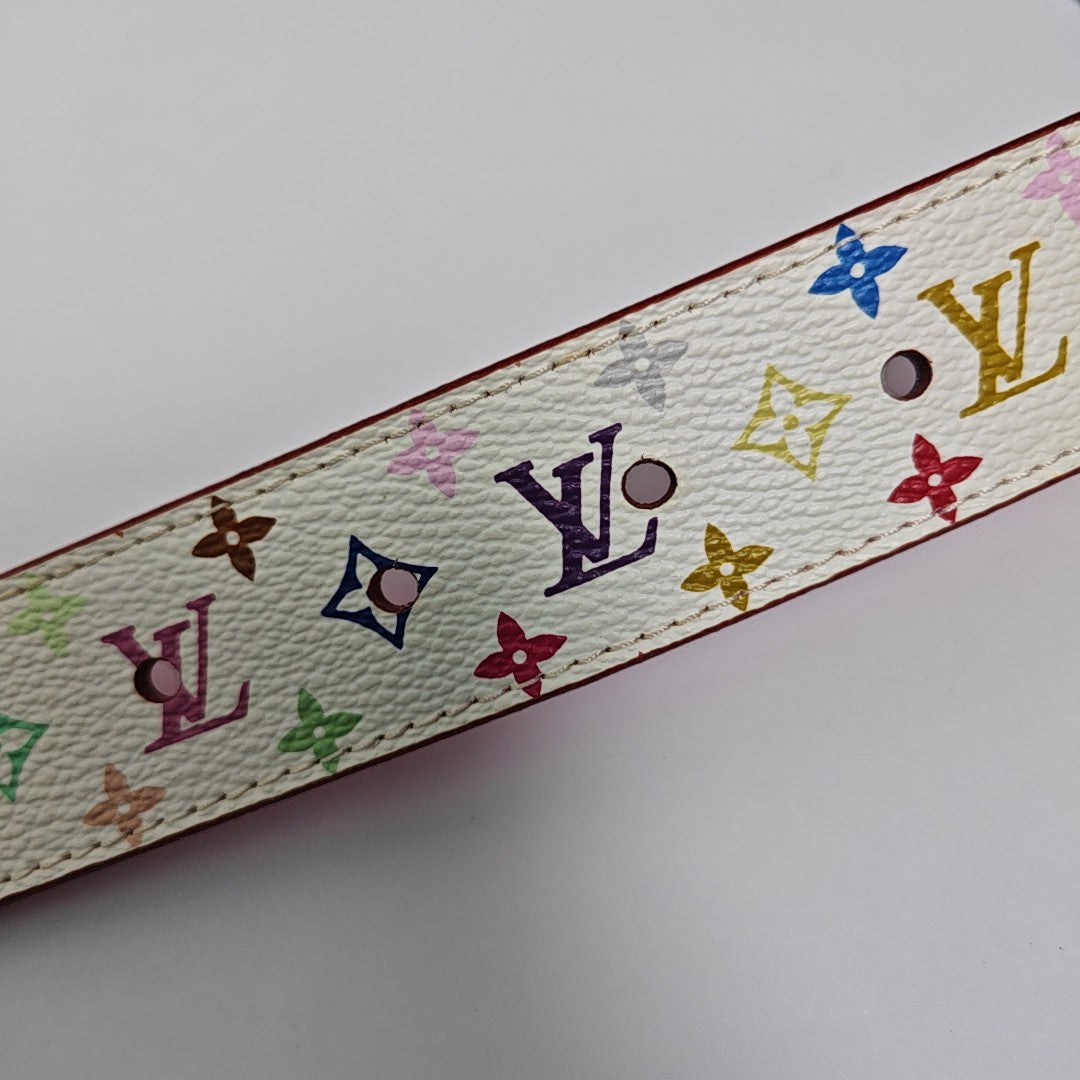 Coated Canvas Belt White