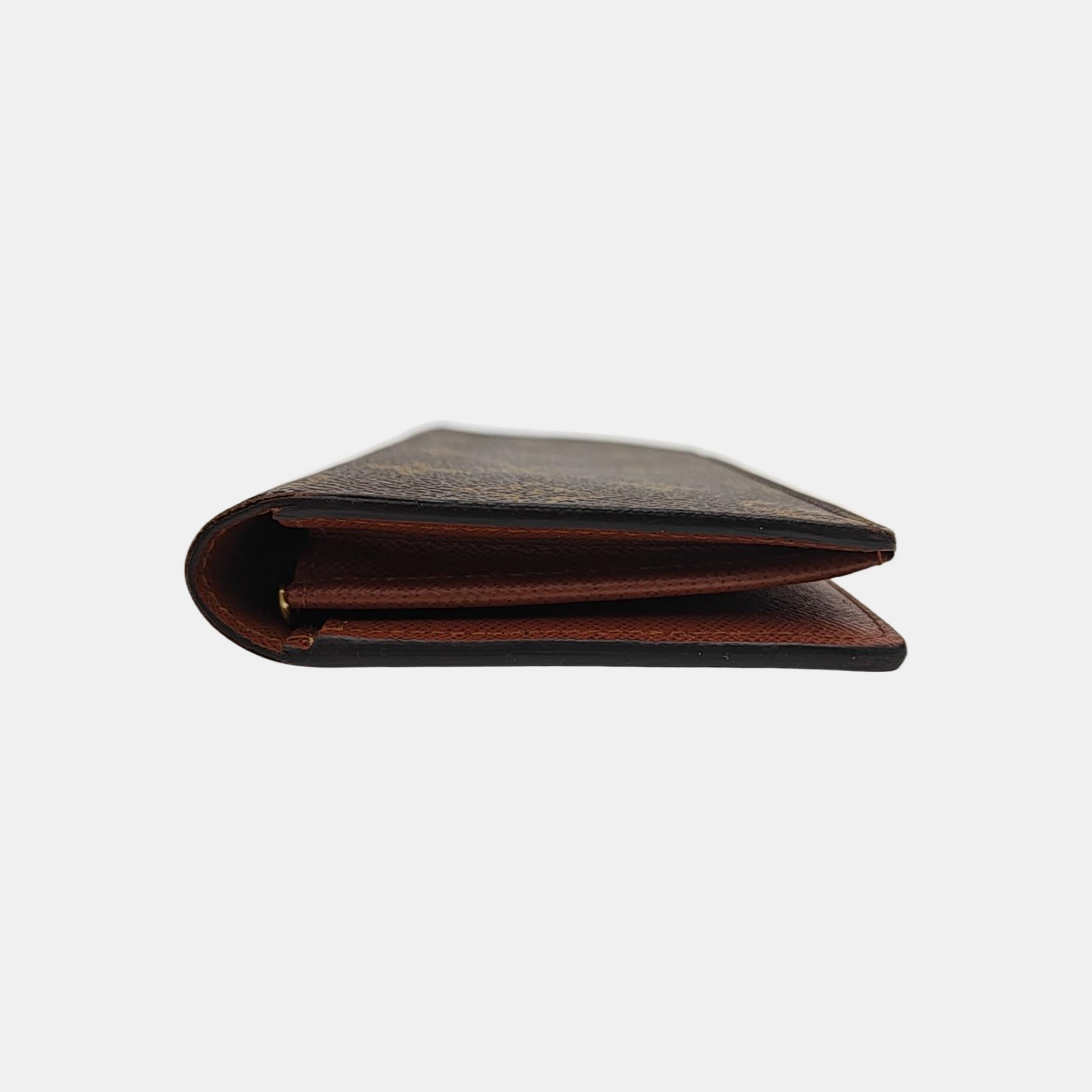 HINGE BRAZZA Monogram Coated Canvas Brown Wallet