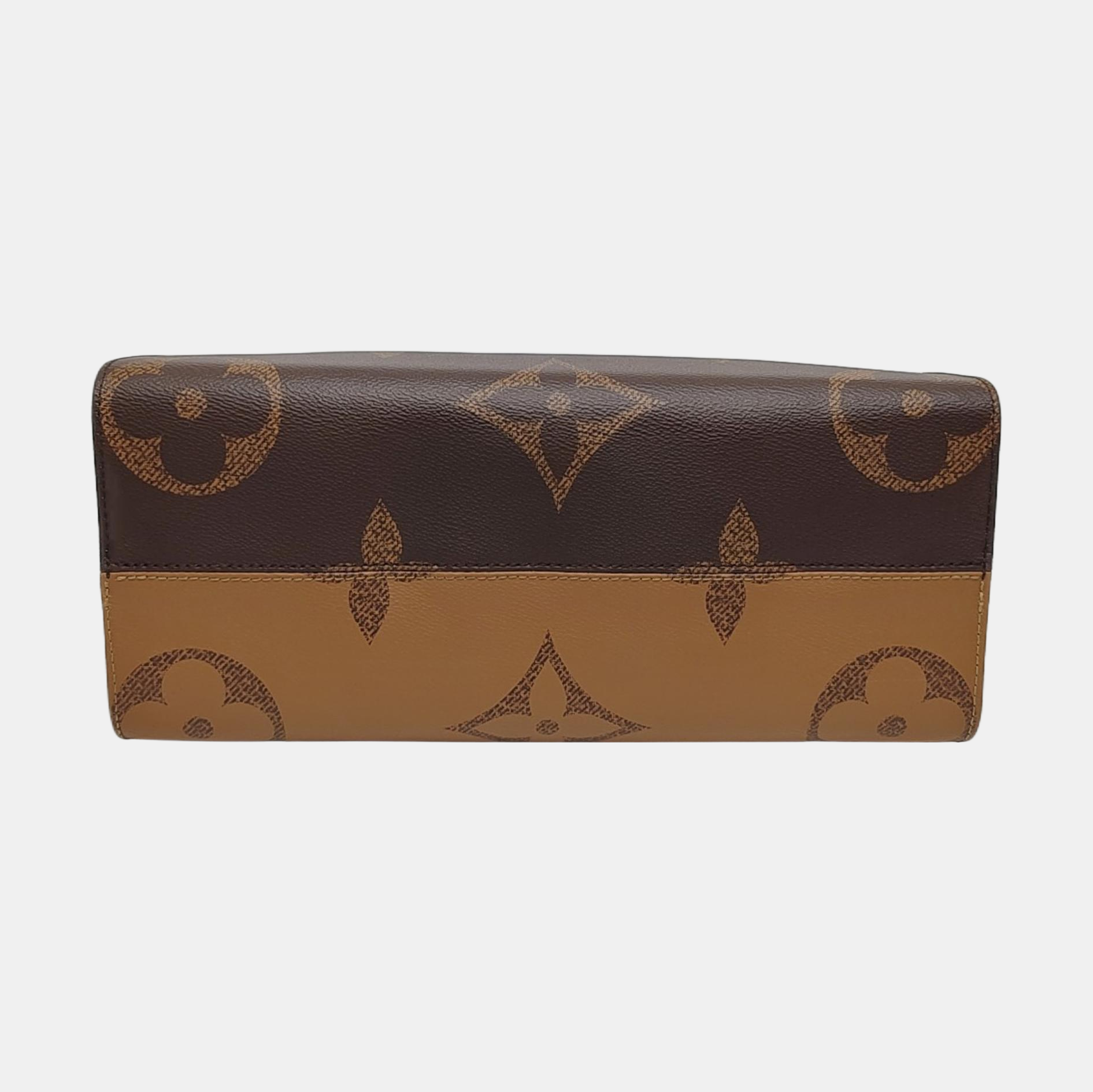 Authenticated pre-owned  ONTHEGO MM Monogram Coated Canvas Brown - Tote Bag at Looply