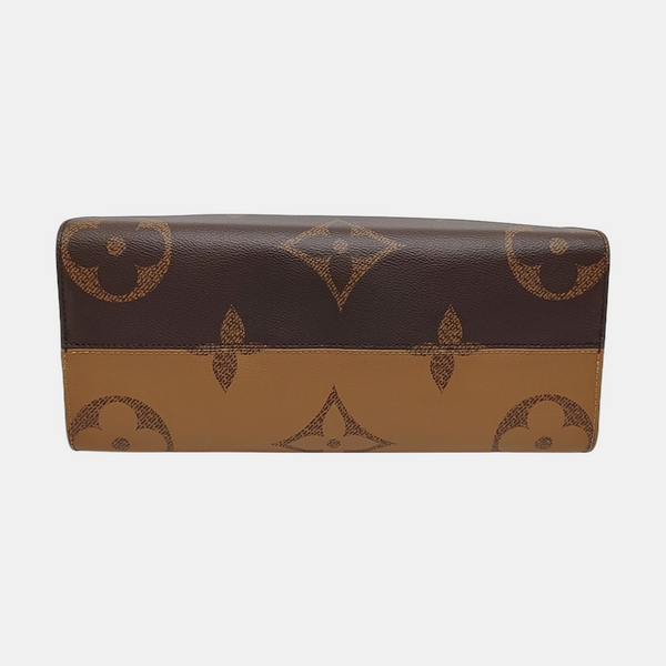 Authenticated pre-owned  ONTHEGO MM Monogram Coated Canvas Brown - Tote Bag at Looply