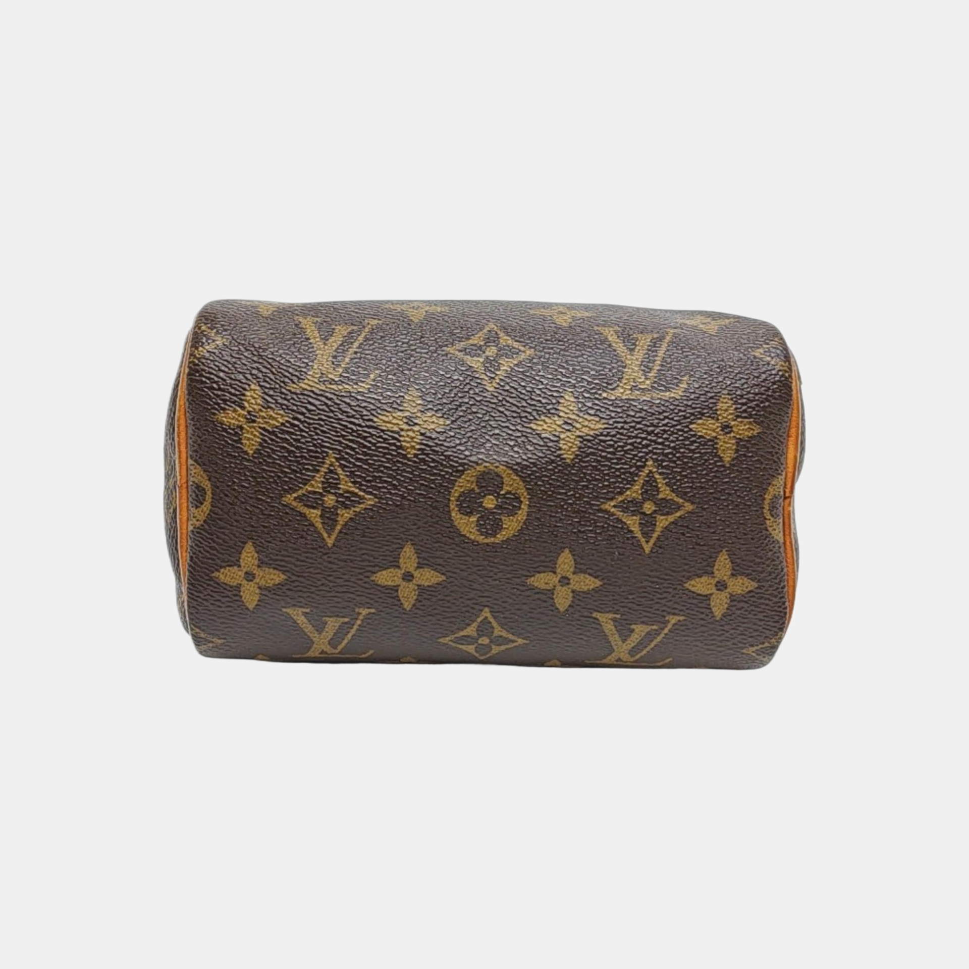 SPEEDY Nano Monogram Coated Canvas Brown