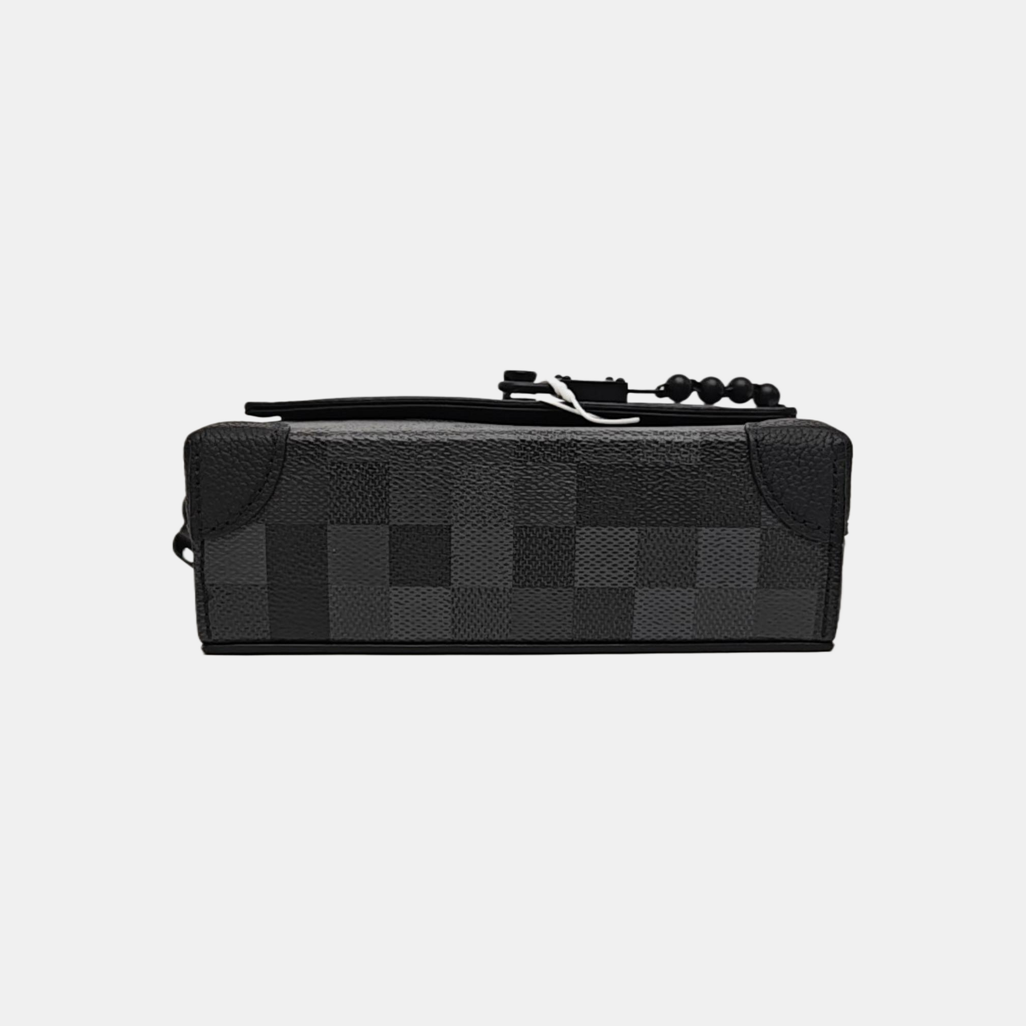 SOFT TRUNK Mini Damier Graphite Coated Canvas Black
