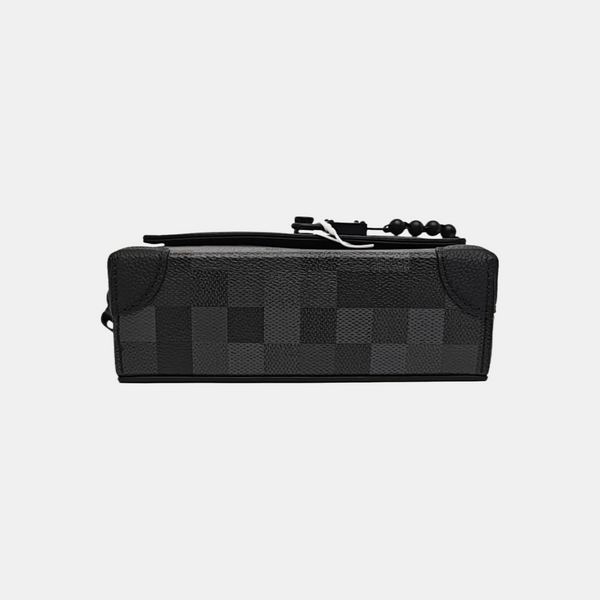 SOFT TRUNK Mini Damier Graphite Coated Canvas Black