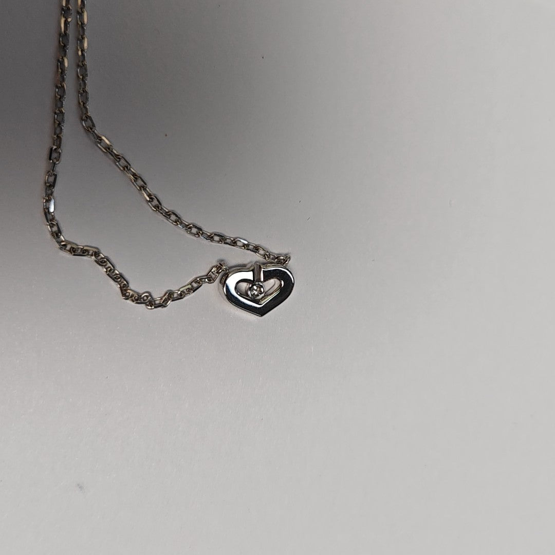 18k White Gold Silver Necklace