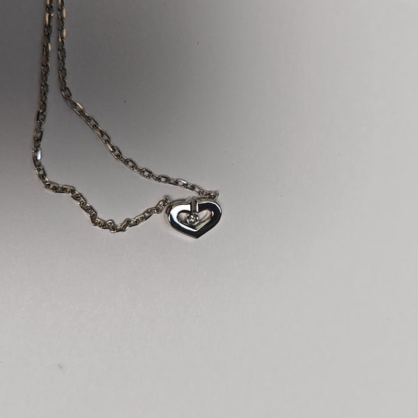18k White Gold Silver Necklace