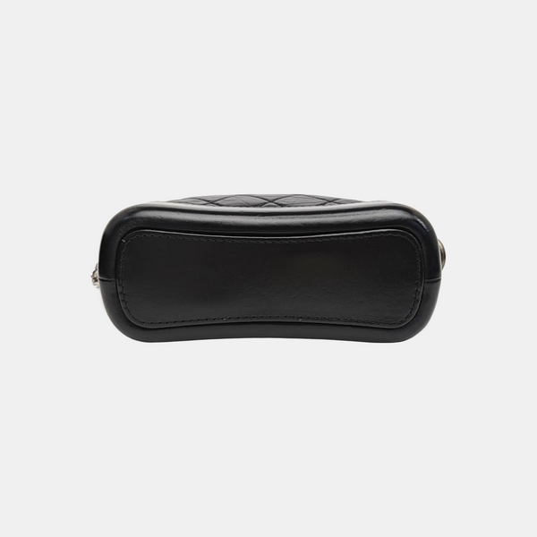 GABRIELLE Becerro Vintage Acolchado Pequeño Negro