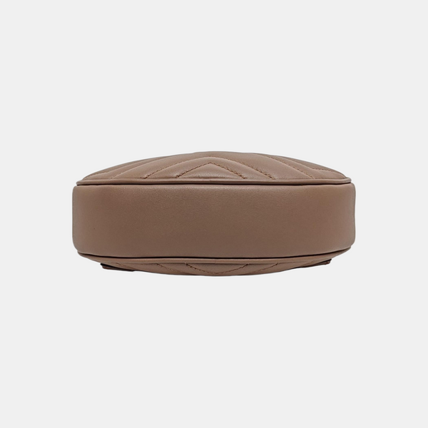 GG Marmont Super Mini Quilted Calfskin Beige