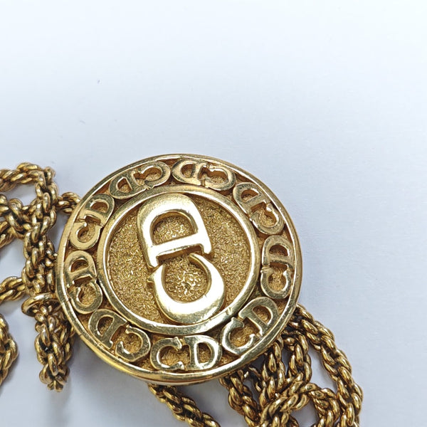Twist Round Metal Gold Necklace
