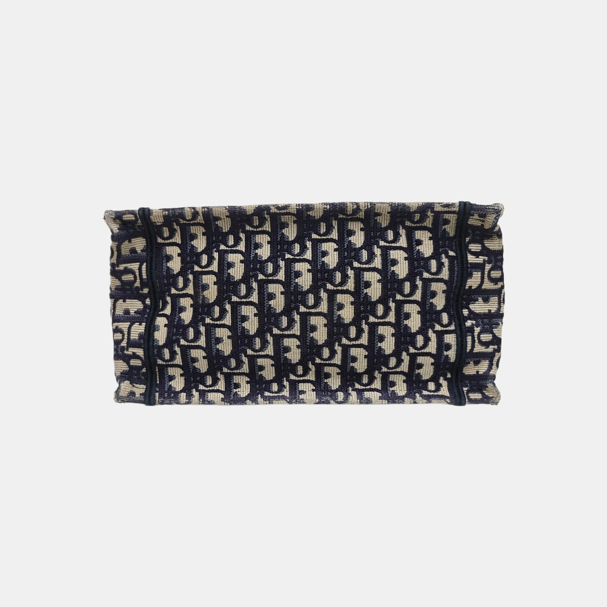 Book Tote Small Oblique Canvas Blue