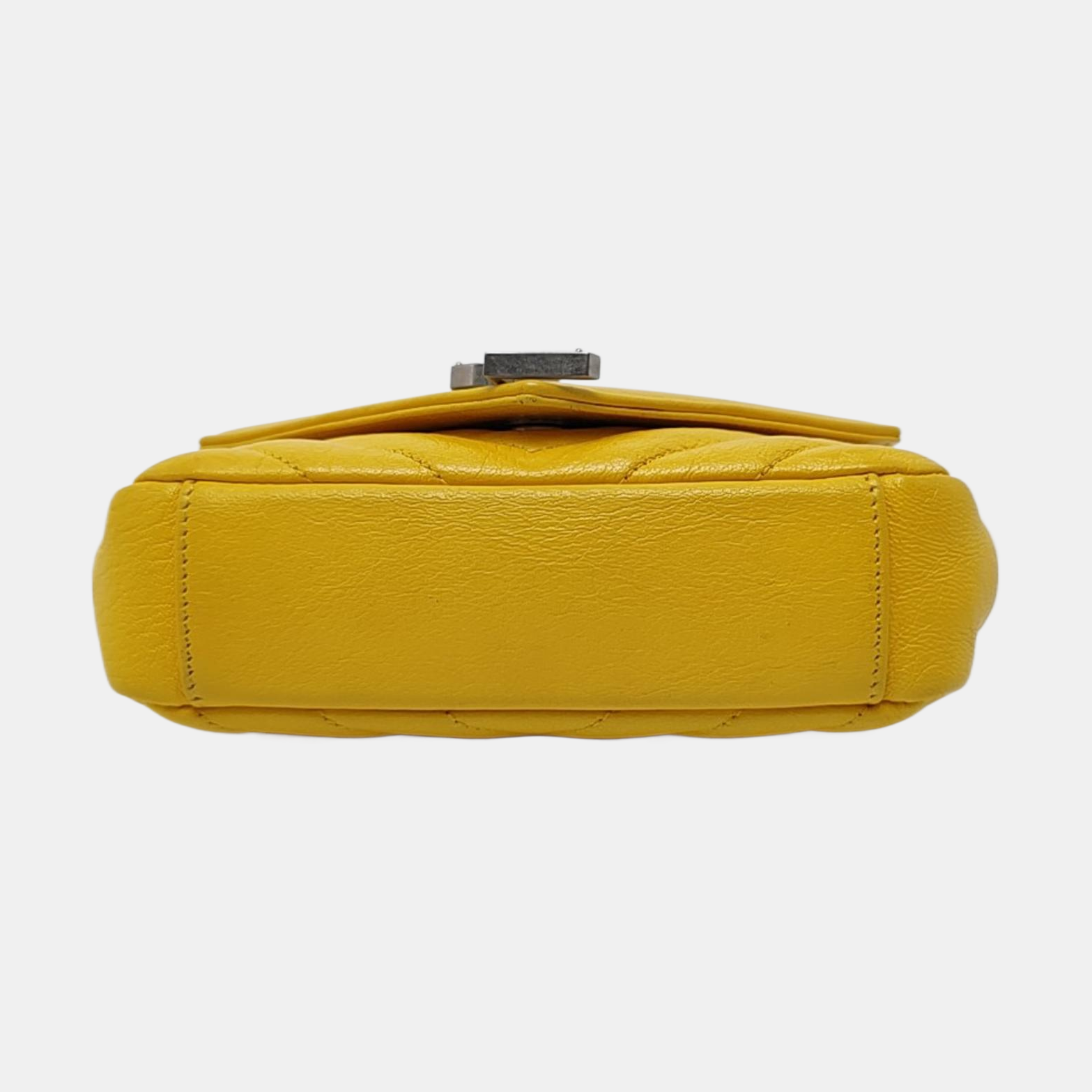 Chevron Calfskin Small Yellow