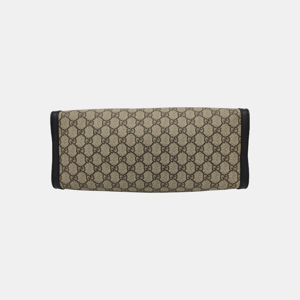 Padlock Medium Monogram Coated Canvas Beige