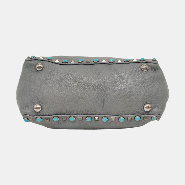Rockstud Calfskin Blue