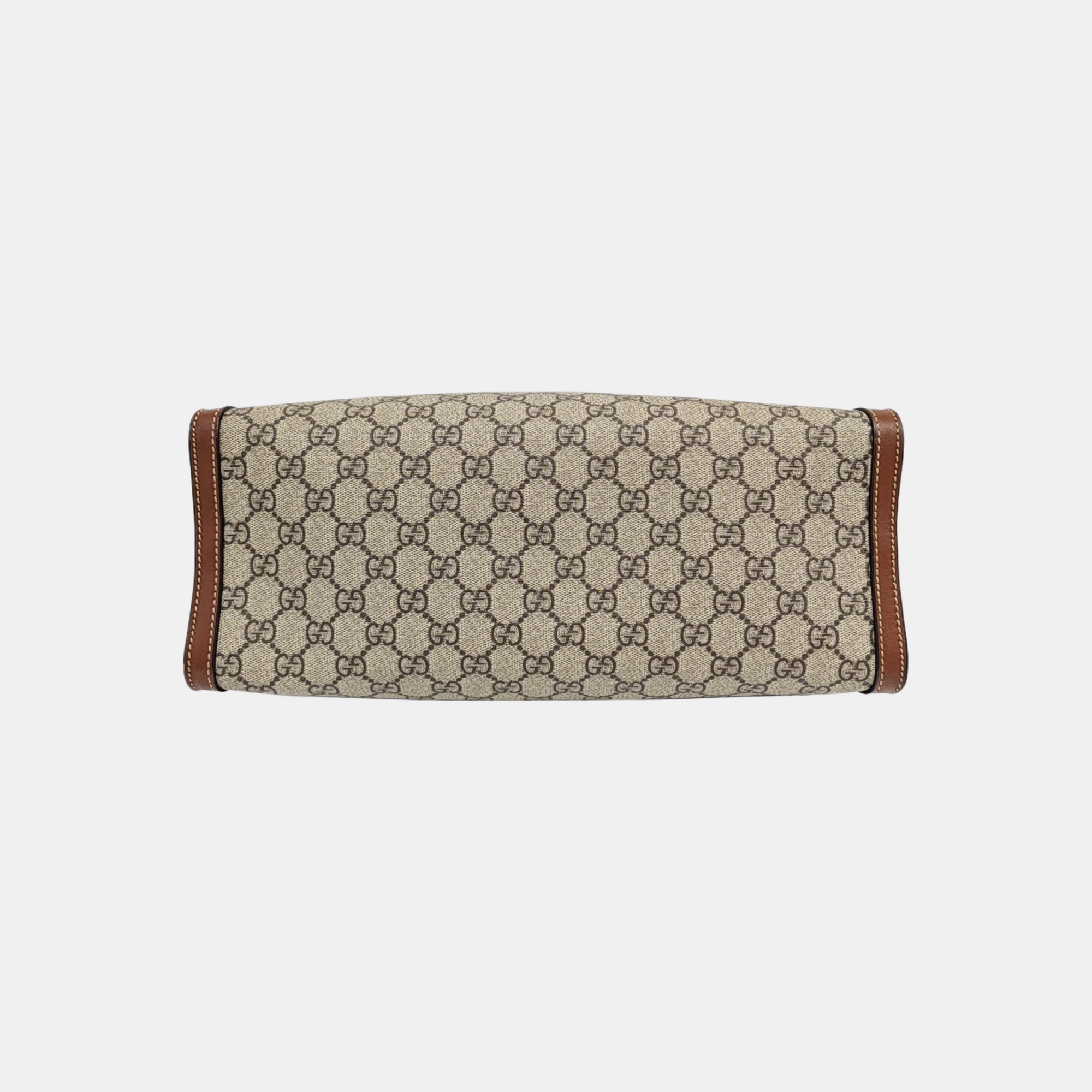 Padlock Medium Monogram Coated Canvas Beige