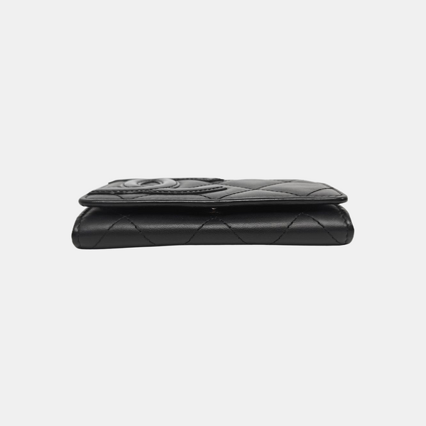 CAMBON Quilted Calfskin Black Coin Purse