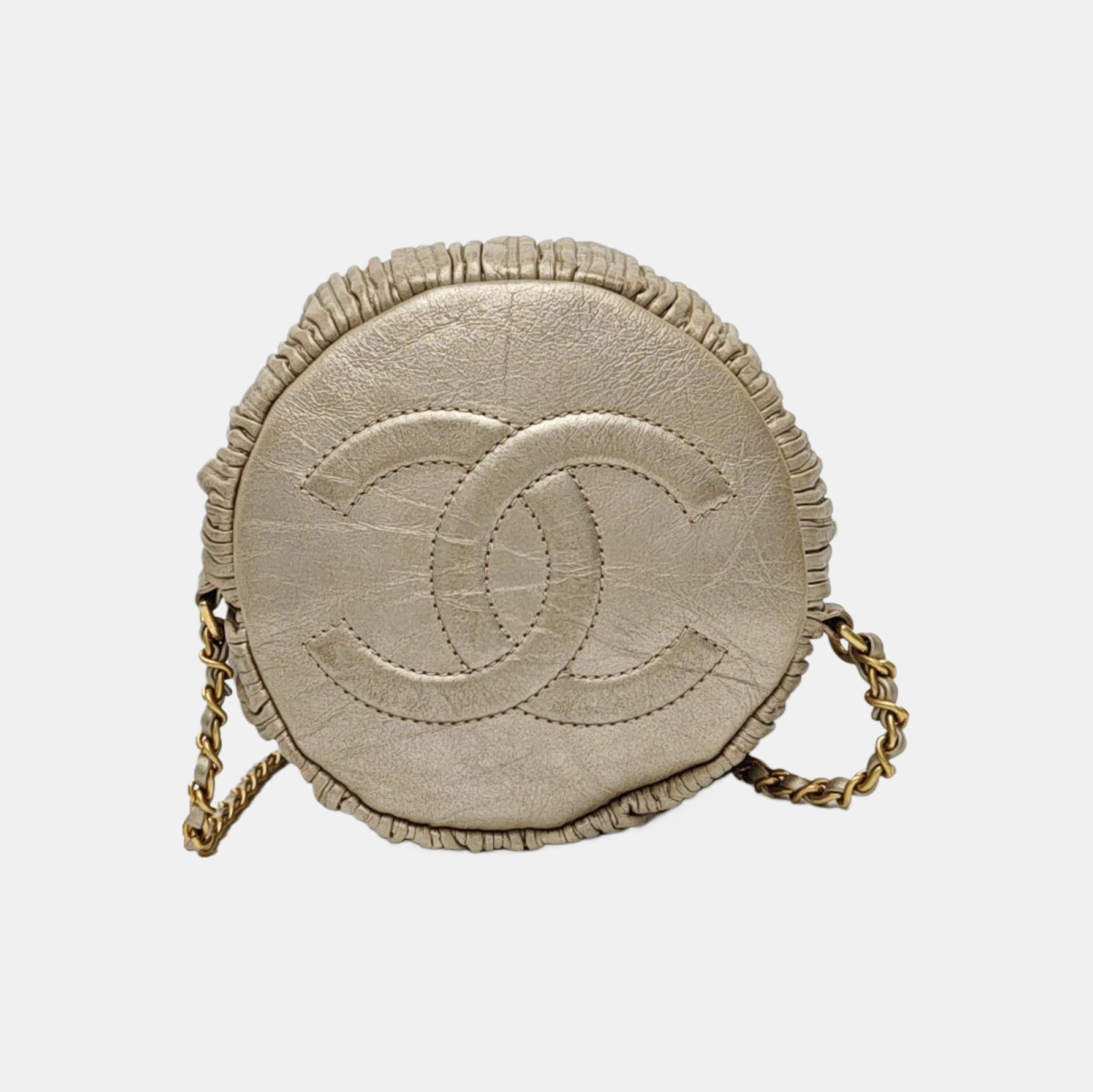 Calfskin Bucket Bag Beige