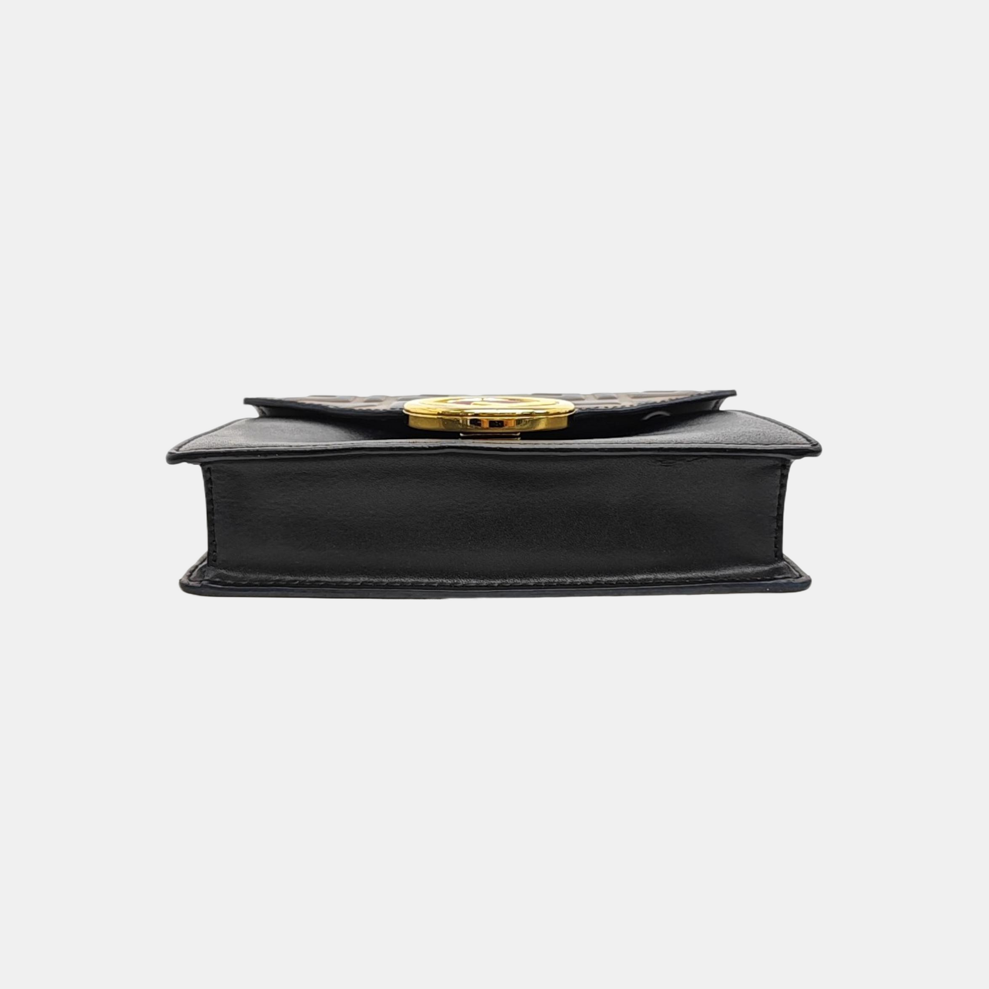 Double Micro Calfskin Black
