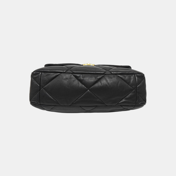 CHANEL 19 Large Quilted Lambskin Black