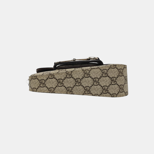 Horsebit 1955 Mini Monogram Coated Canvas Beige
