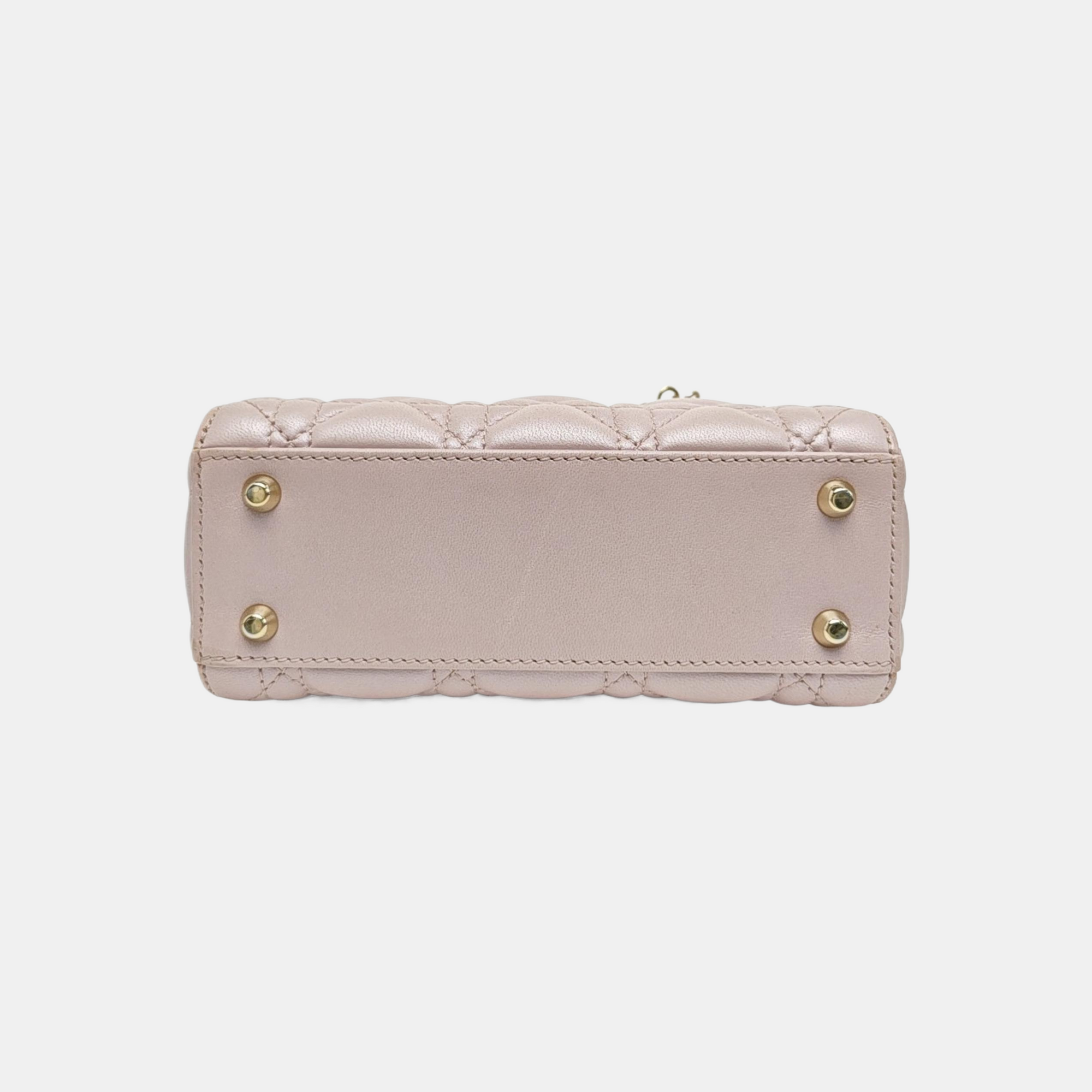 Lady Dior Mini Cannage Lambskin Pink