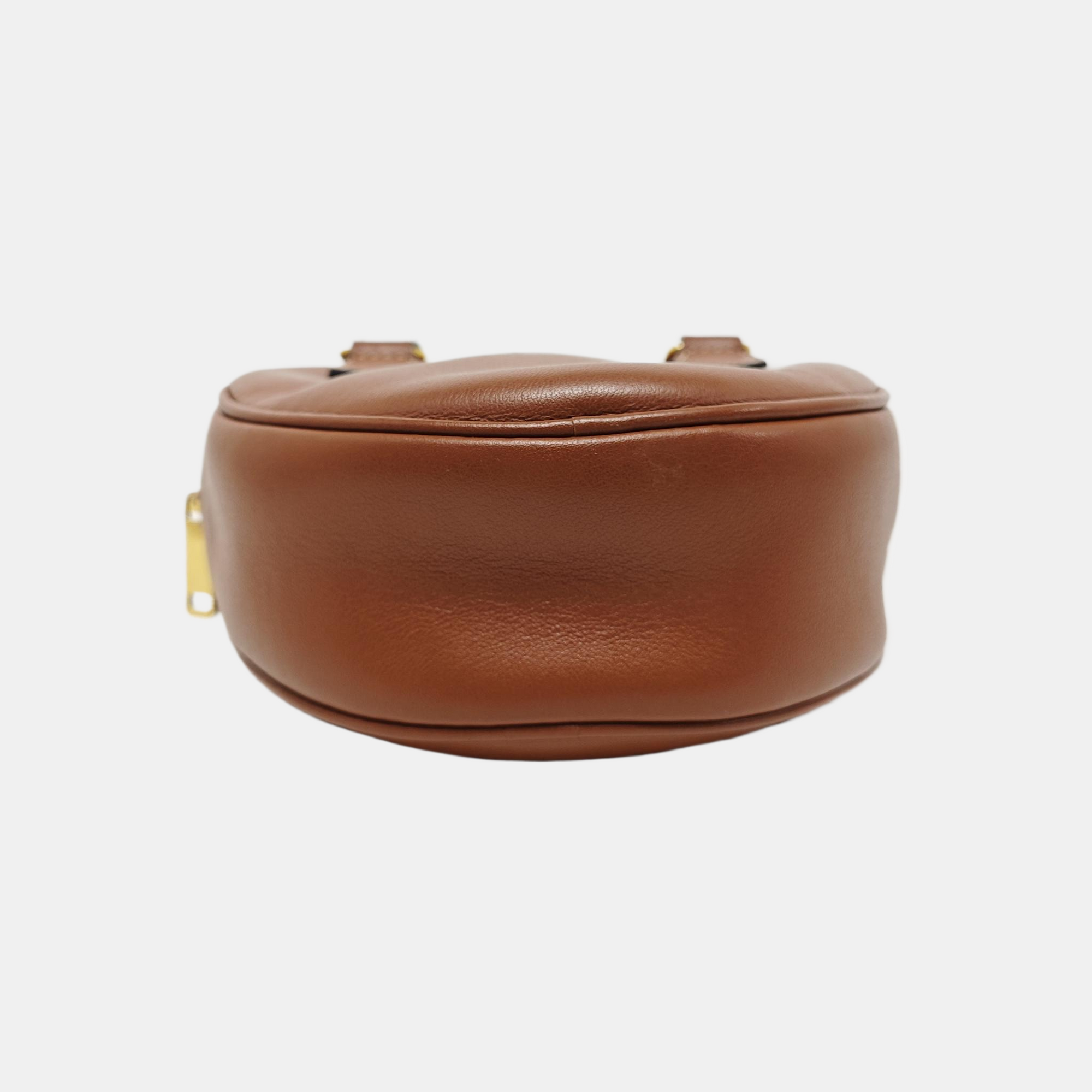 Calfskin Shoulder Bag Brown