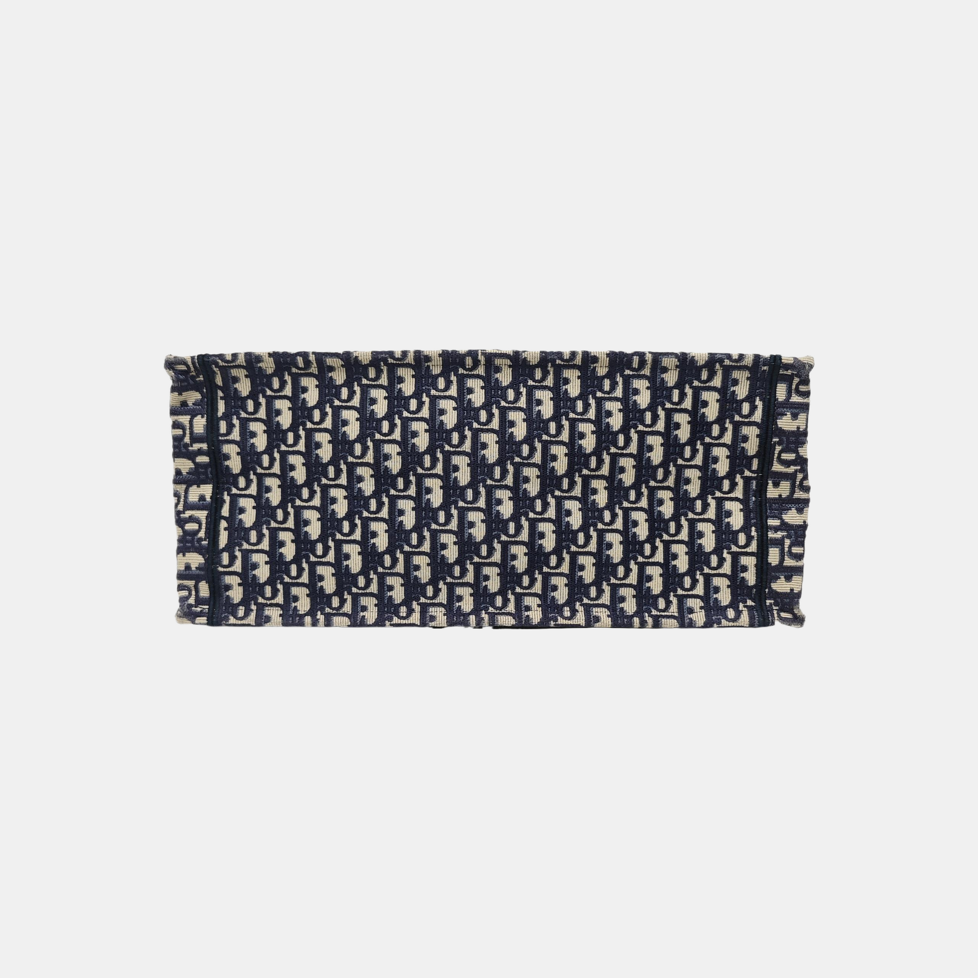 Book Tote Large Oblique Canvas Blue