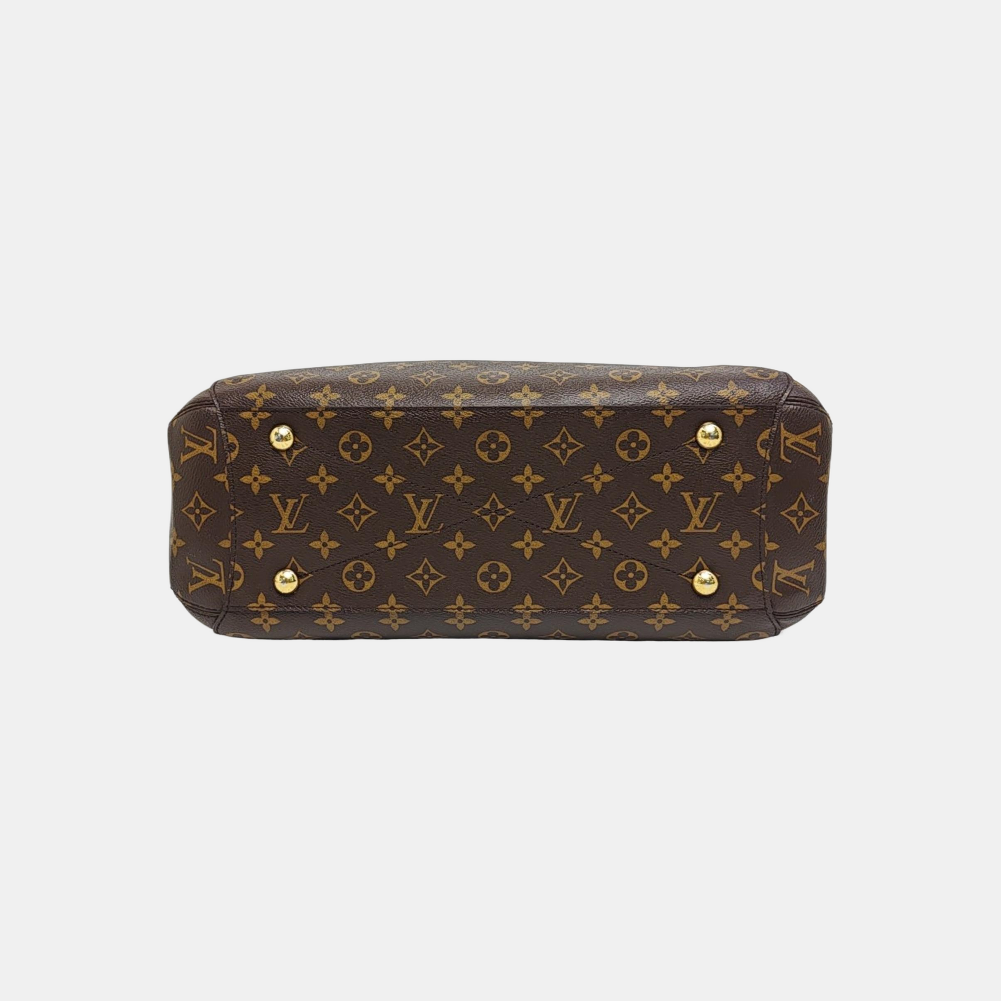 MONTAIGNE GM Monogram Coated Canvas Brown