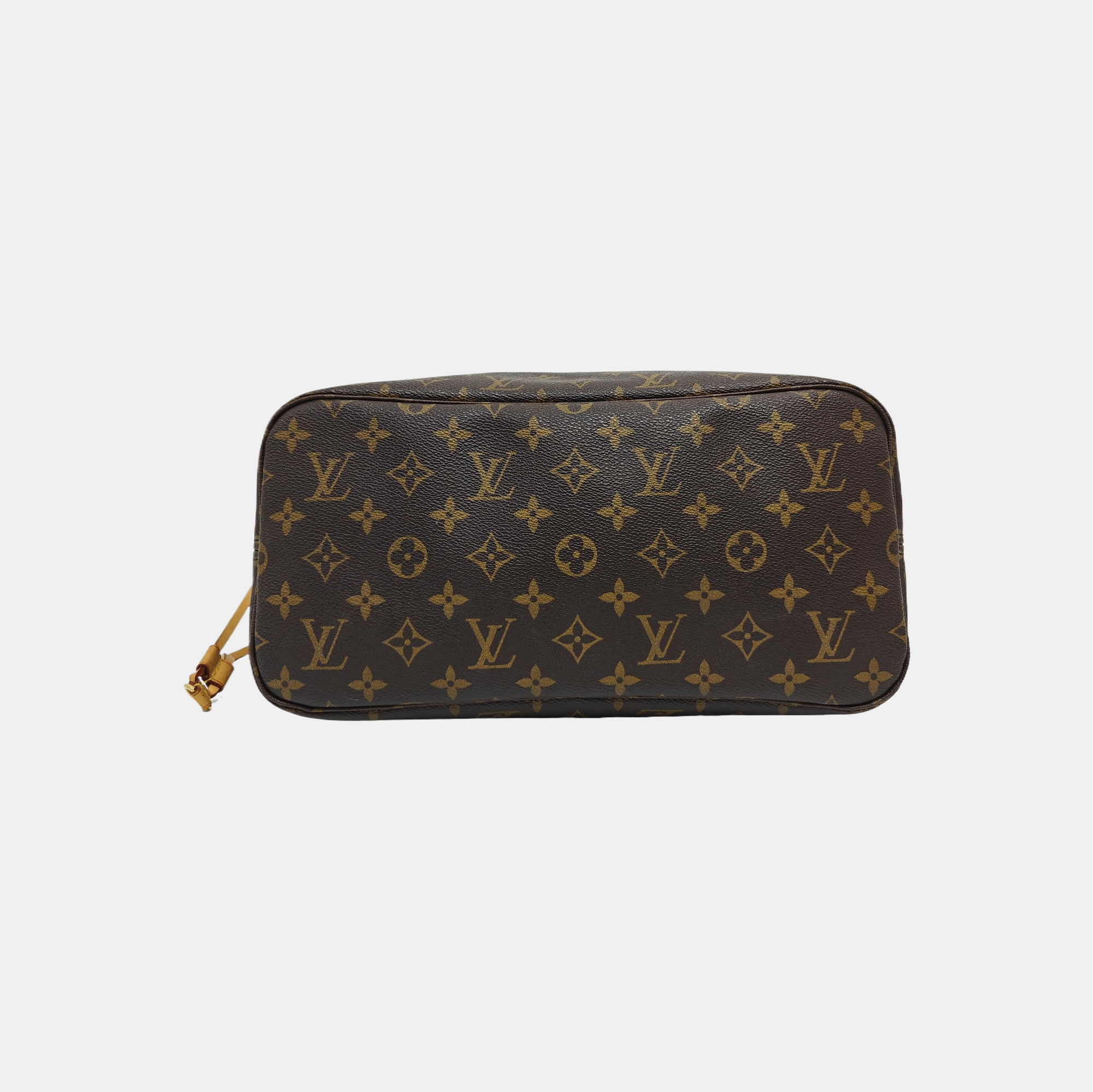 NEVERFULL MM Monogram Coated Canvas Brown