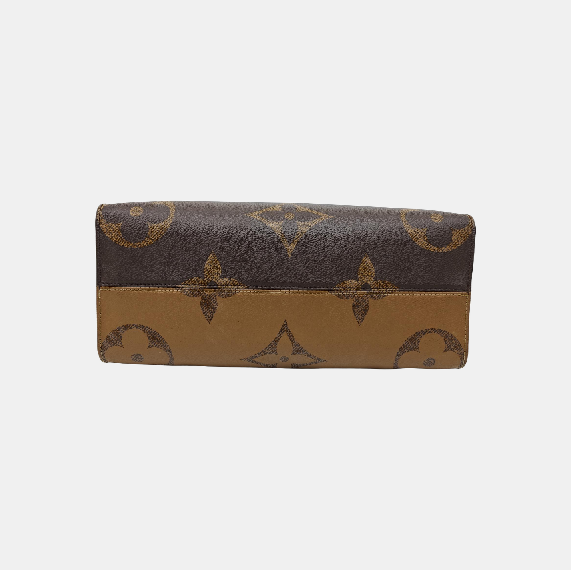 ONTHEGO MM Monogram Coated Canvas Brown
