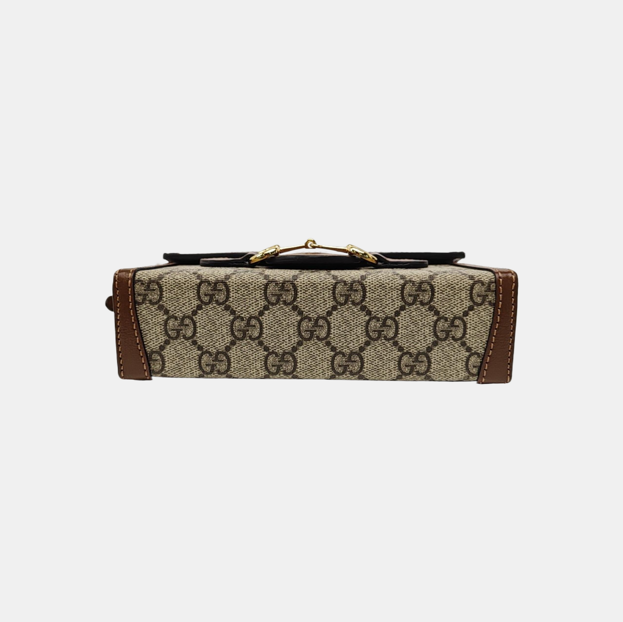 Horsebit 1955 Mini Monogram Coated Canvas Beige