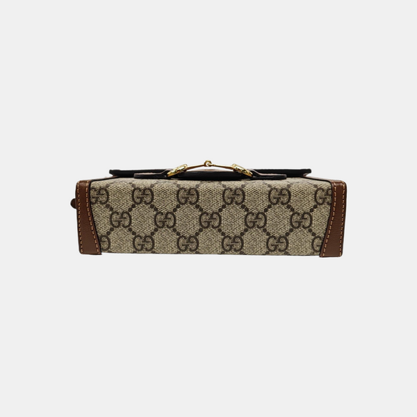 Horsebit 1955 Mini Monogram Coated Canvas Beige