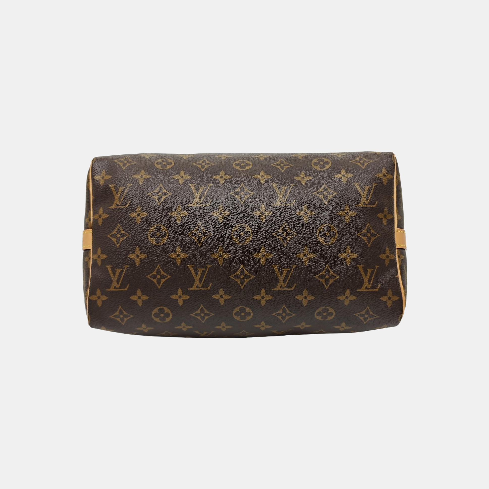 SPEEDY 30 Monogram Coated Canvas Brown