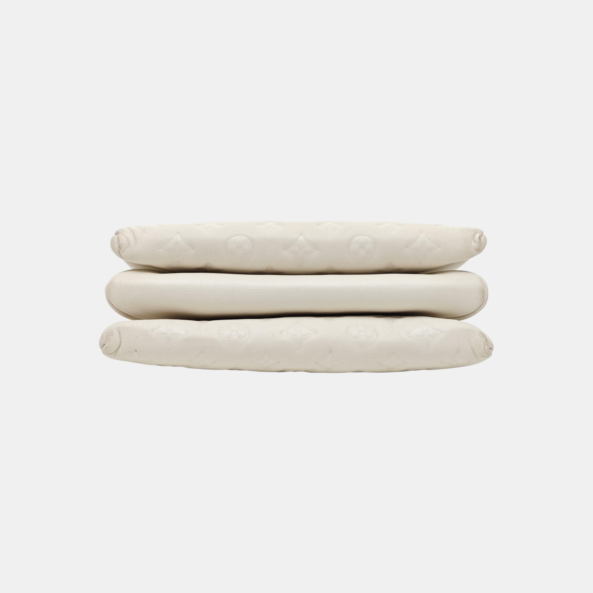 COUSSIN PM Monogram Calfskin White