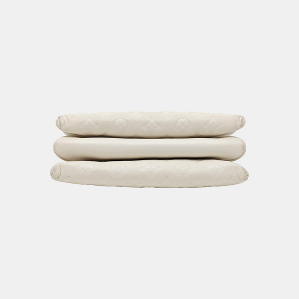 COUSSIN PM Monogram Calfskin White