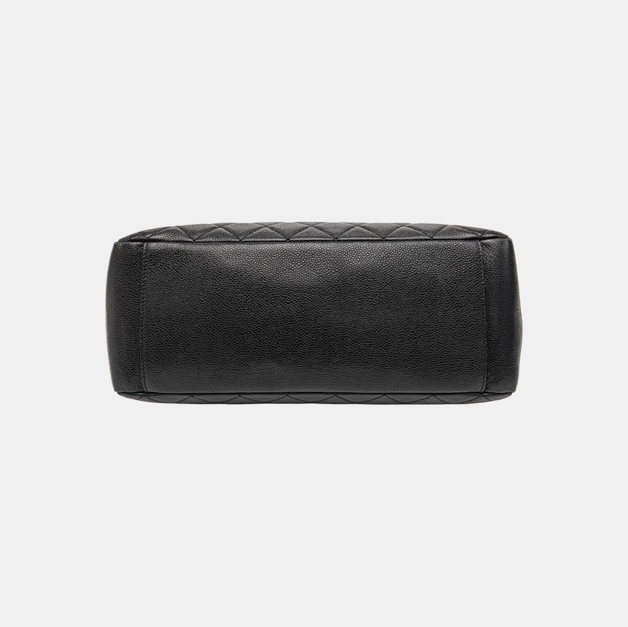 CHANEL GST Large Quilted Grained Calfskin Black