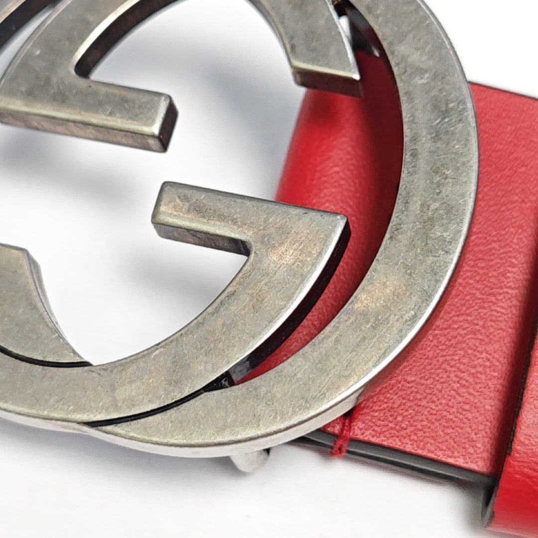 Leather Belt Red