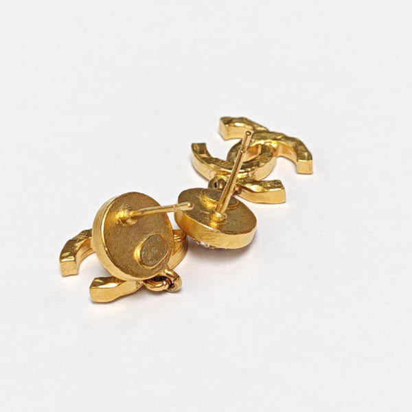 CC Logo Metal Gold Earrings