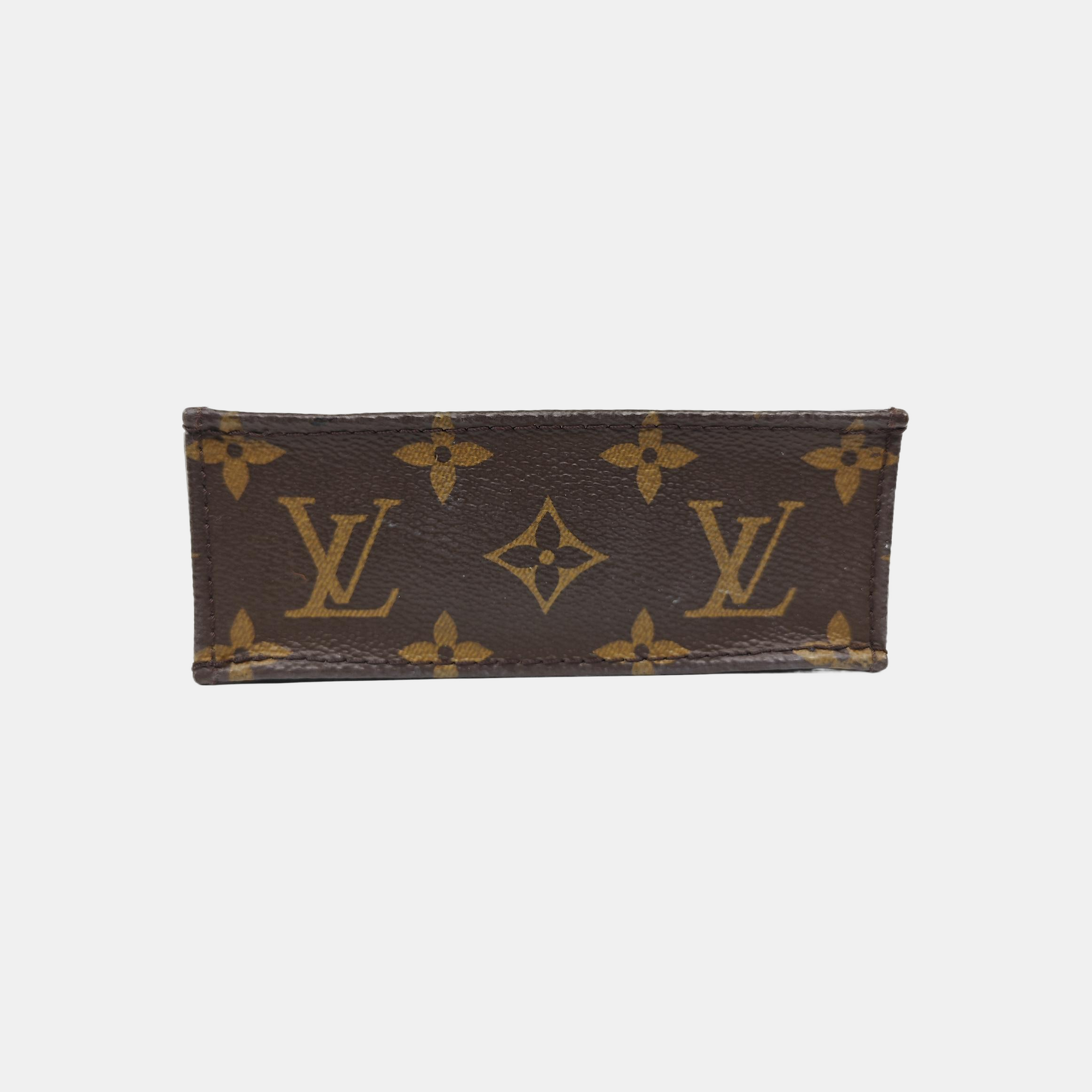 SAC PLAT Mini Monogram Coated Canvas Brown