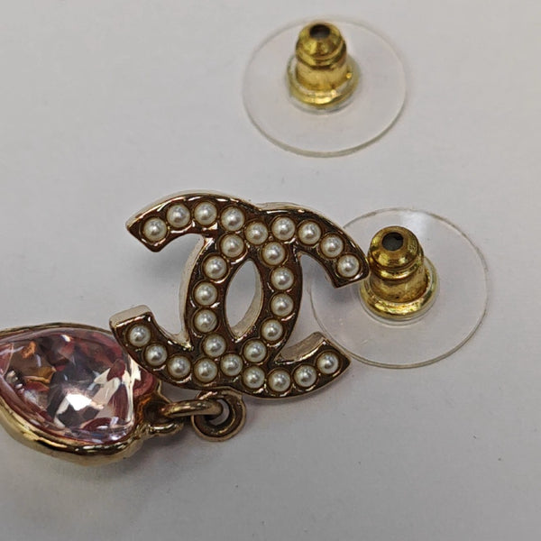 CC Logo Metal Gold Earrings