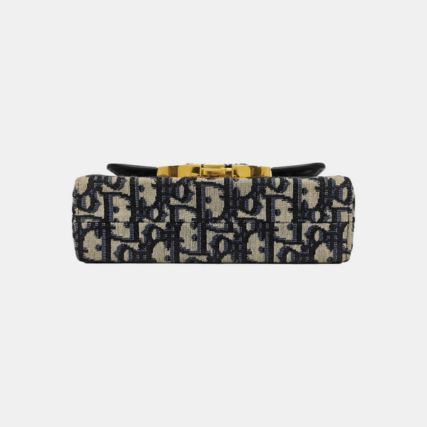 30 Montaigne Mini Oblique Canvas Blue