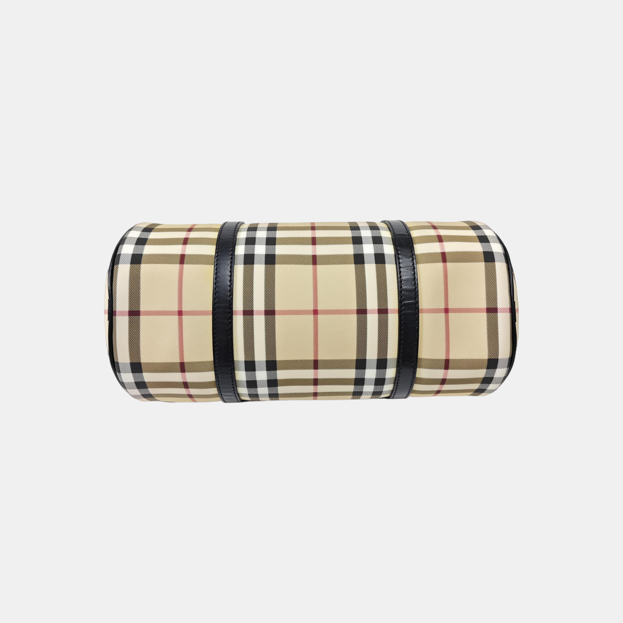 Coated Canvas Top Handle Bag Beige