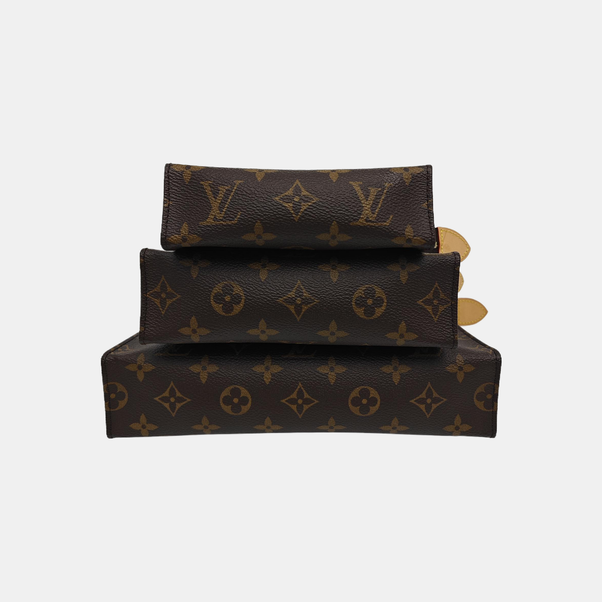 TRIO Monogram Coated Canvas Brown