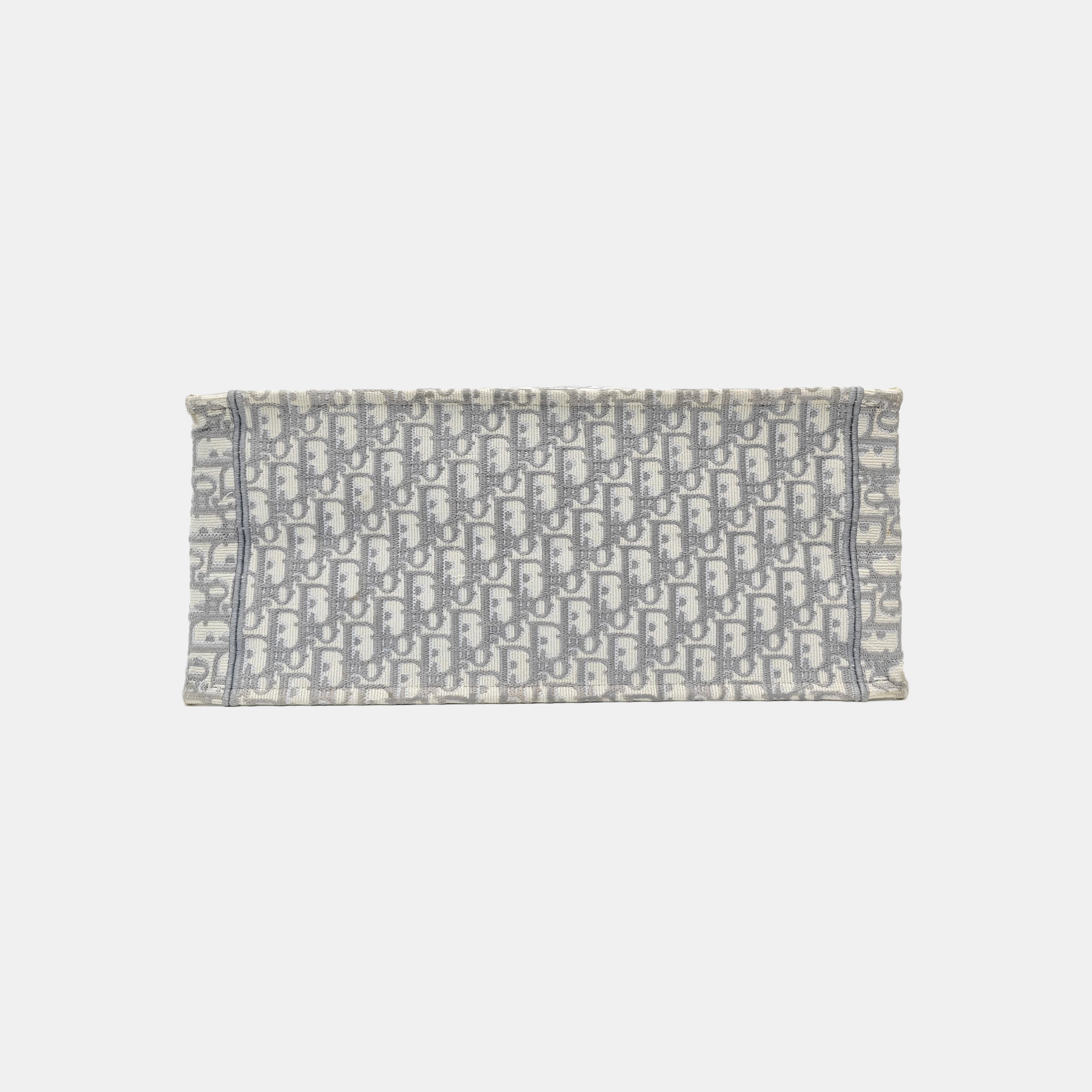 Book Tote Large Oblique Canvas Gray