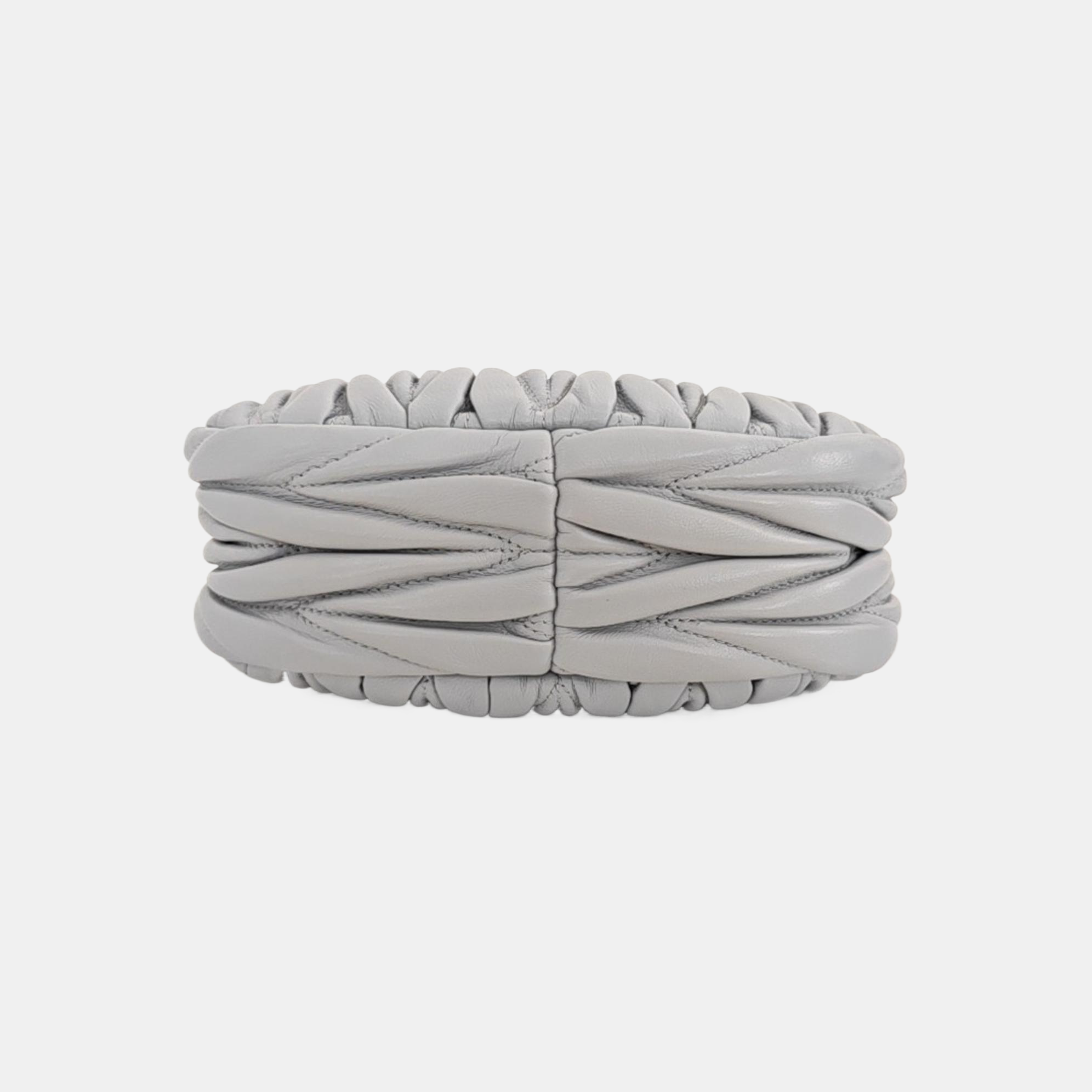 Wander Matelassé Small Quilted Lambskin Gray