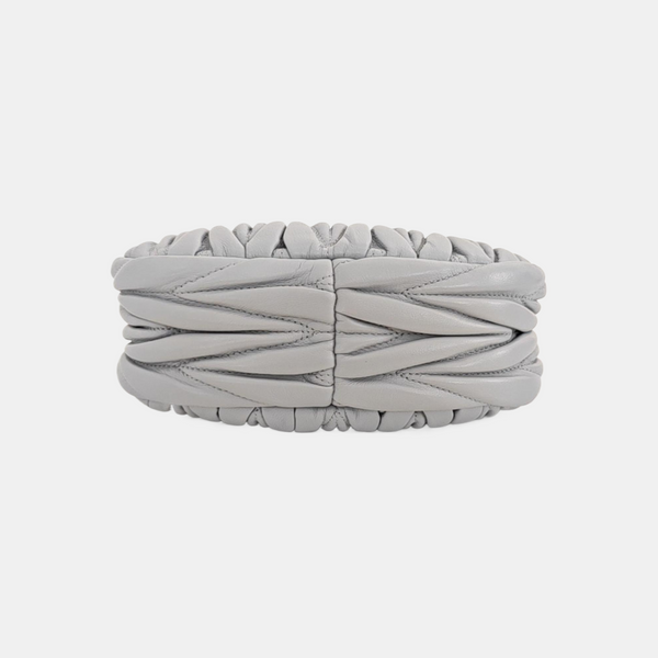 Wander Matelassé Small Quilted Lambskin Gray