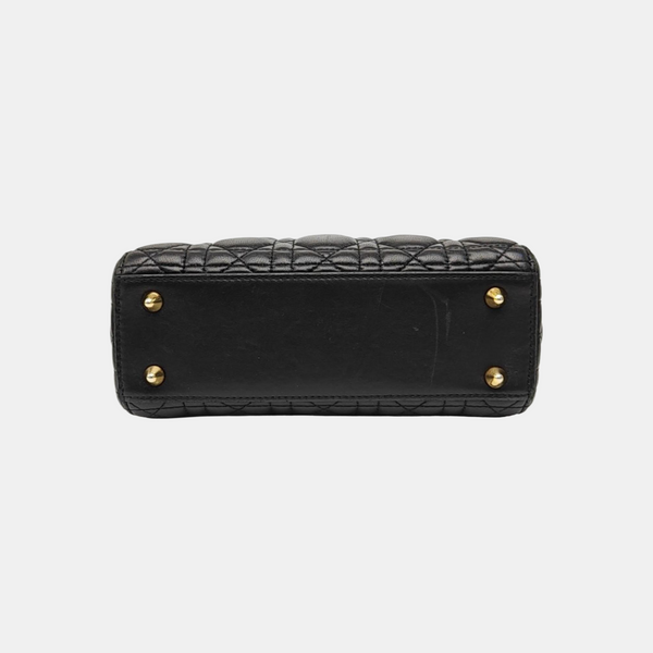 Lady Dior Small Cannage Lambskin Black
